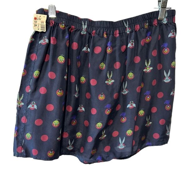 Vintage Looney Tunes Mania Navy Silk Boxers - Picture 4 of 5